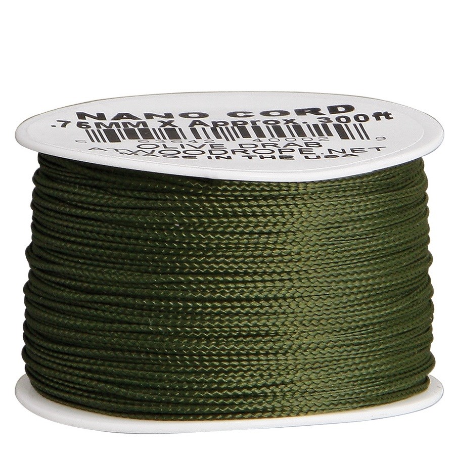 Šňůra NANO nylon PARACORD ø 0,75 mm / 90 m ZELENÁ