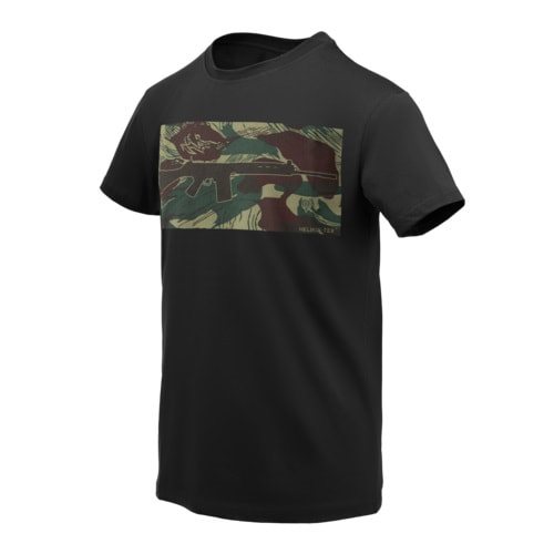 Triko FN FAL ČERNÉ/RHODESIAN CAMO vel. S