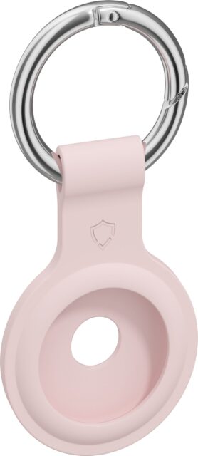 AlzaGuard Silicone Keychain pro Airtag růžová