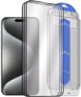 AlzaGuard 2.5D Glass EasyFit DustFree pro iPhone 15 Pro Max
