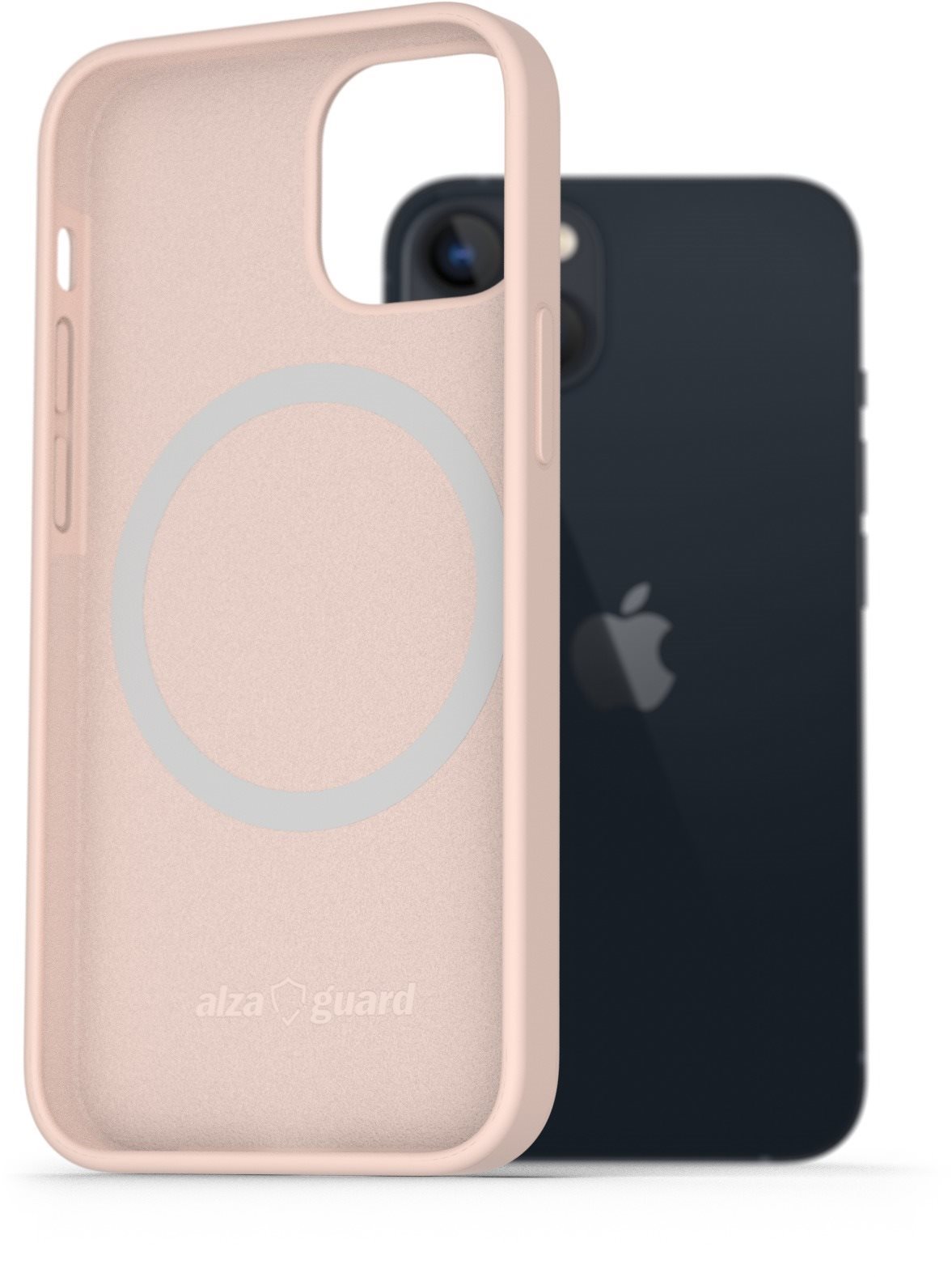 AlzaGuard Silicone Case Compatible with Magsafe pro iPhone 13 růžový