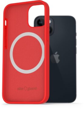 AlzaGuard Silicone Case Compatible with Magsafe pro iPhone 14 červený
