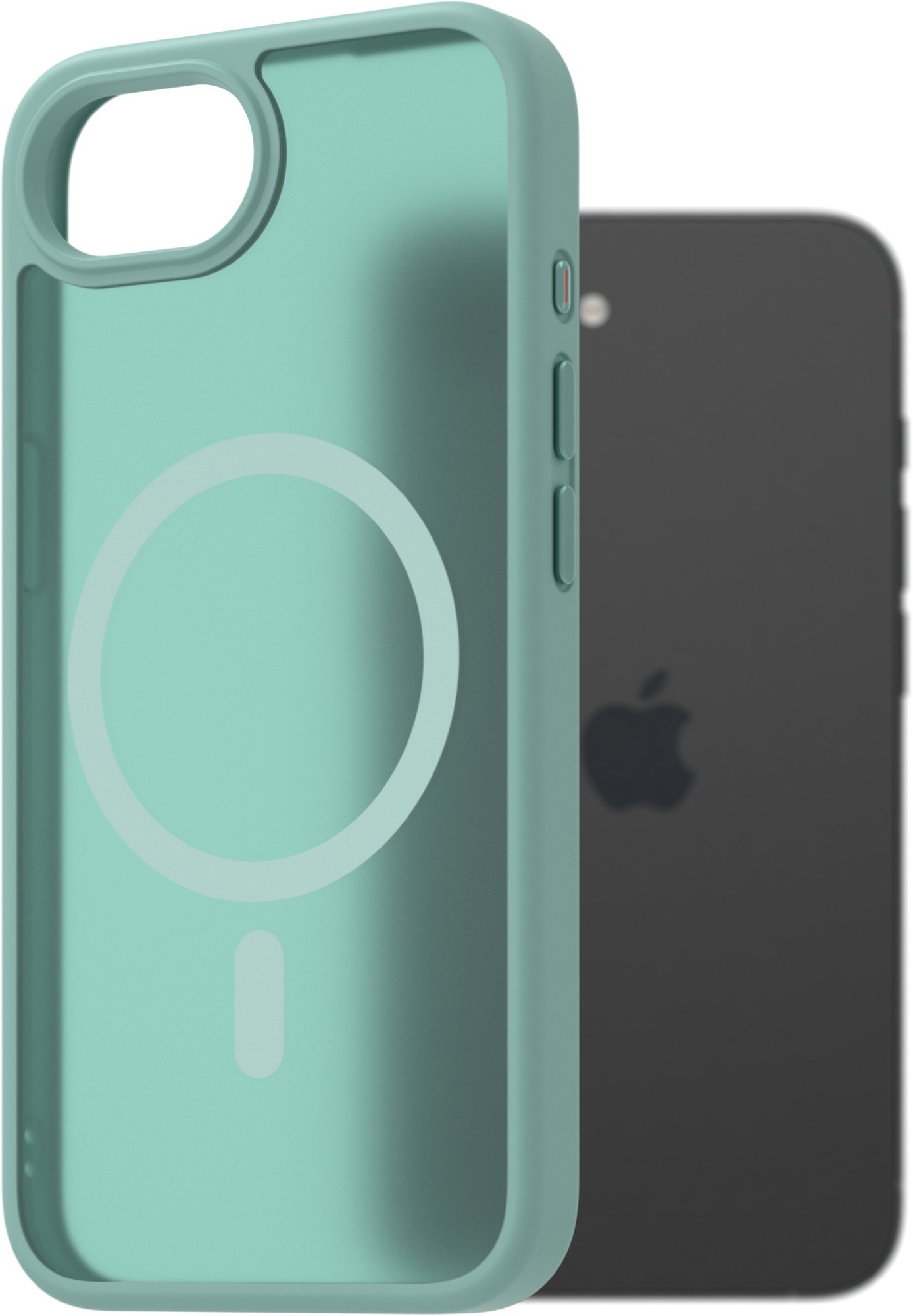 AlzaGuard Matte Case Compatible with Magsafe pro iPhone 16e / 17e modrozelený