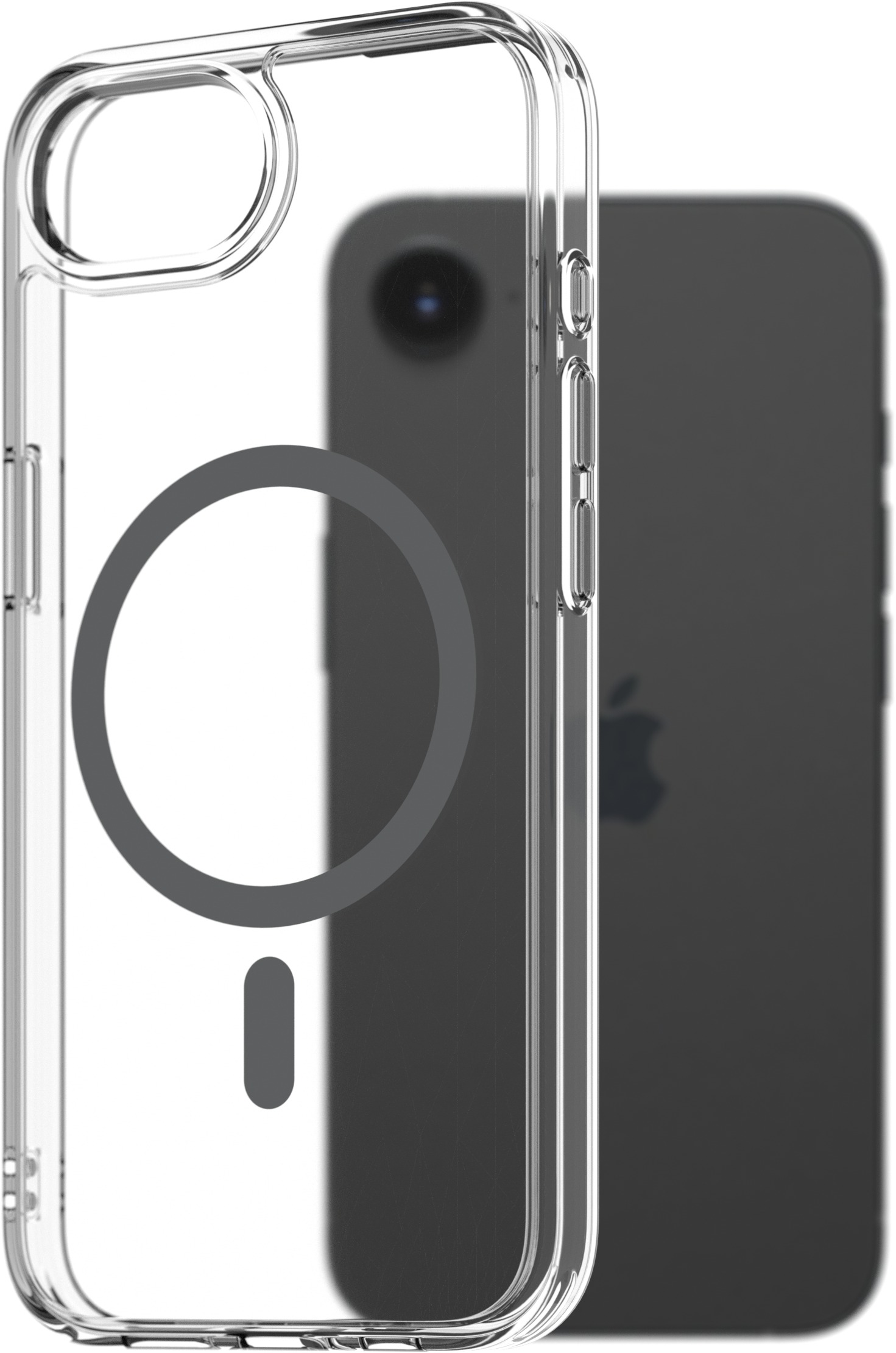 AlzaGuard Crystal Clear TPU Case Compatible with Magsafe pro iPhone 16e / 17e - šedý