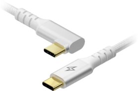 AlzaPower 90AluCore USB-C to USB-C 2.0, 100W, 2m - stříbrný