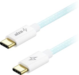 AlzaPower CompactCore USB-C to USB-C 2.0, 100W, 1m - světle modrý