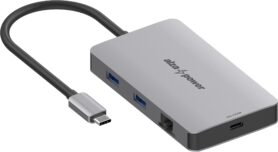 AlzaPower Metal USB-C Dock Station 7v1 Dual Screen vesmírně šedý