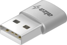 AlzaPower USB-A (M) to USB-C (F) 2.0 OTG vesmírně šedý