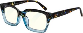 GLASSA Blue Light Blocking Glasses PCG 014, +4,00 dio, modrý vzor