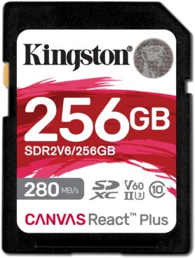 Kingston SDXC 256GB Canvas React Plus V60