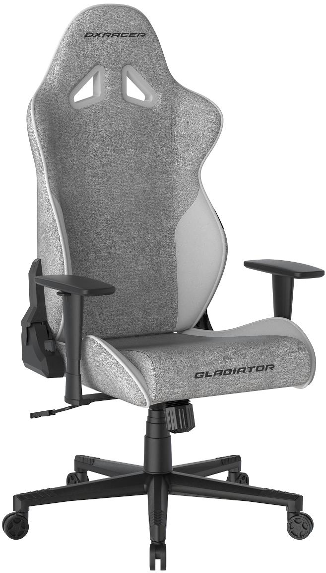 DXRACER GLADIATOR šedo-bílá, látková