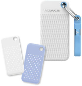 VERBATIM Pocket SSD 2TB bílá/modrá + 2x gumový obal