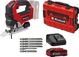 EINHELL Professional Set kmitací pila AKU TP-JS 18/135 Li BL + příslušenství 4326626 (1x4 Ah Plus)