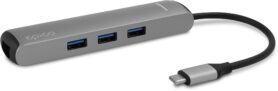 Epico Hub Slim s rozhraním USB-C pro notebooky a tablety - stříbrný