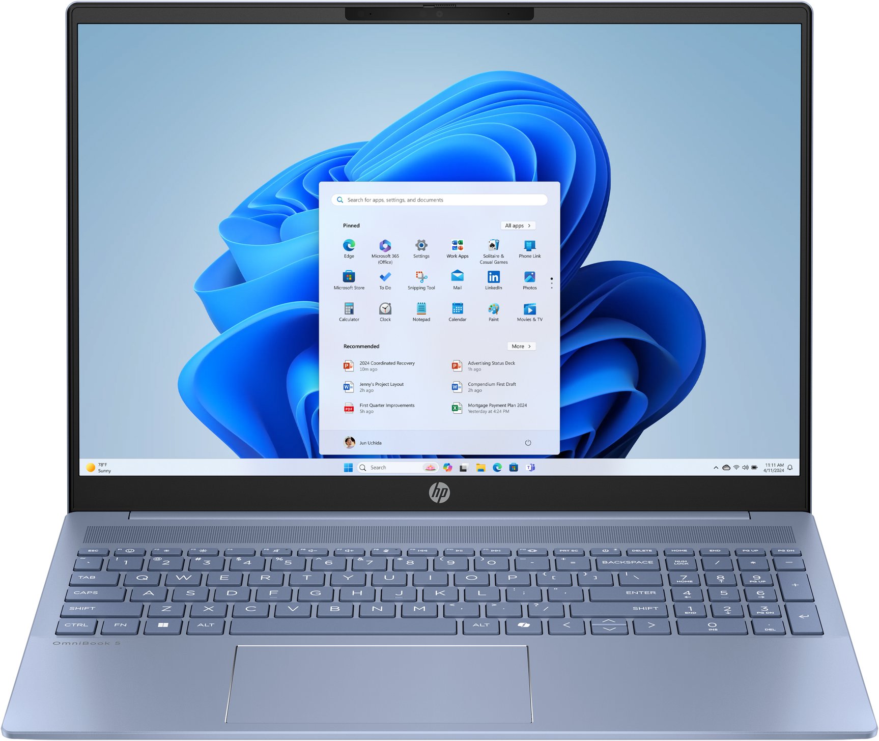 HP OmniBook 5 AI 16-ag1001nc Sky Blue