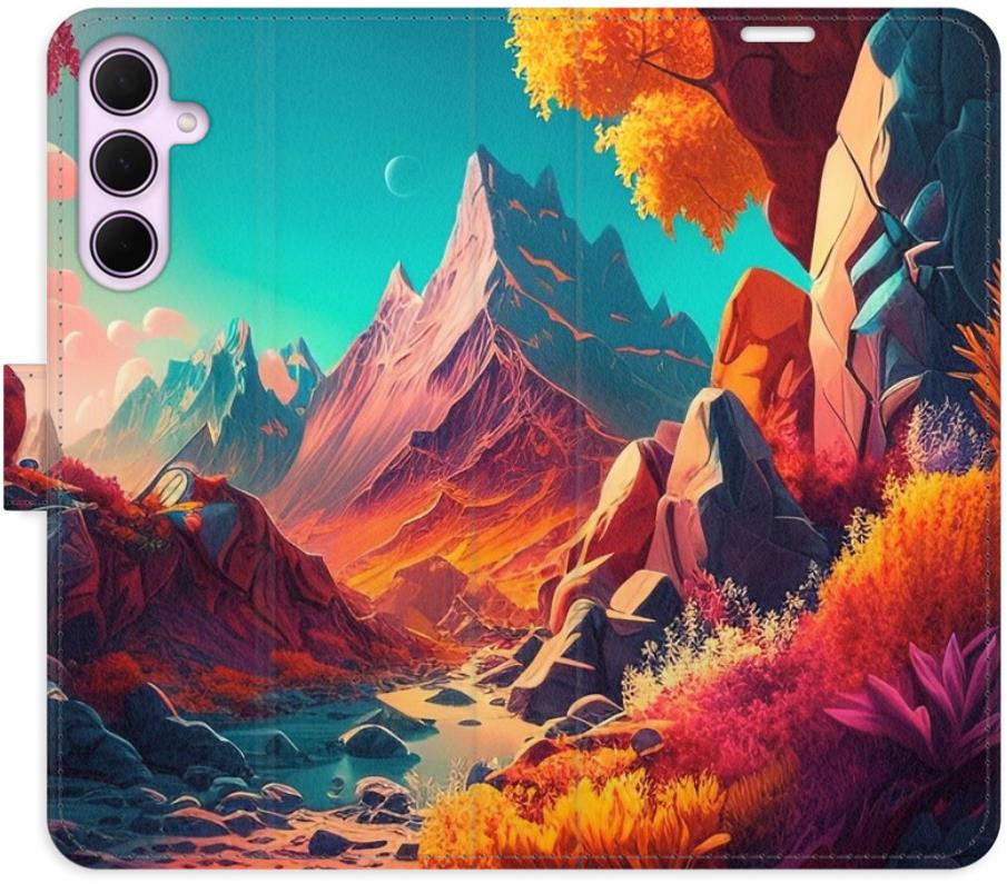 iSaprio Flip pouzdro Colorful Mountains pro Samsung Galaxy A55 5G