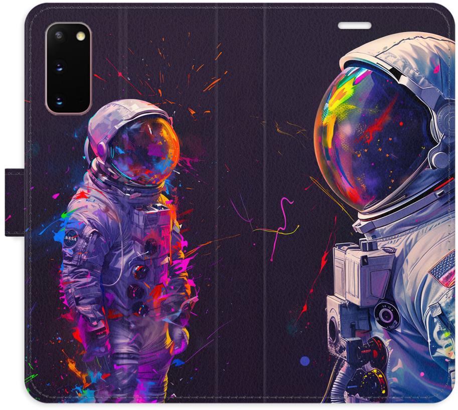 iSaprio Flip pouzdro Neon Astronaut 02 pro Samsung Galaxy S20