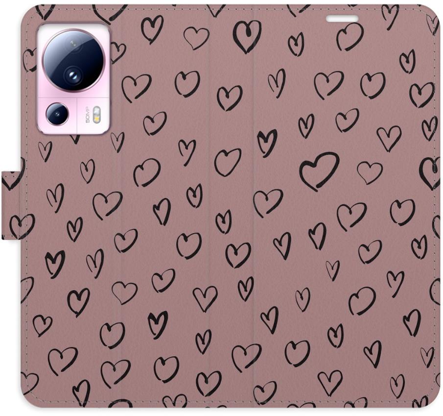 iSaprio Flip pouzdro Heart Dark 02 pro Xiaomi 13 Lite