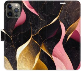 iSaprio flip pouzdro Gold Pink Marble 02 pro iPhone 12/12 Pro