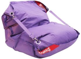 BeanBag Sedací pytel 189×140 comfort s popruhy violet