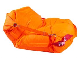 BeanBag Sedací pytel 189×140 comfort s popruhy fluo orange