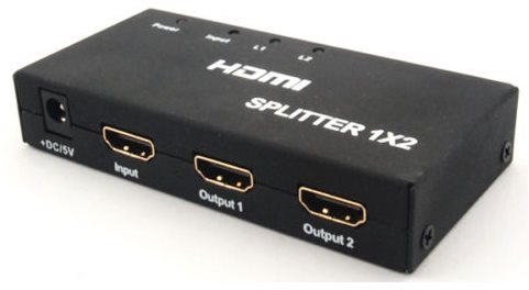 PremiumCord externí HDMI Splitter, 2x port HDMI 1.4 černý