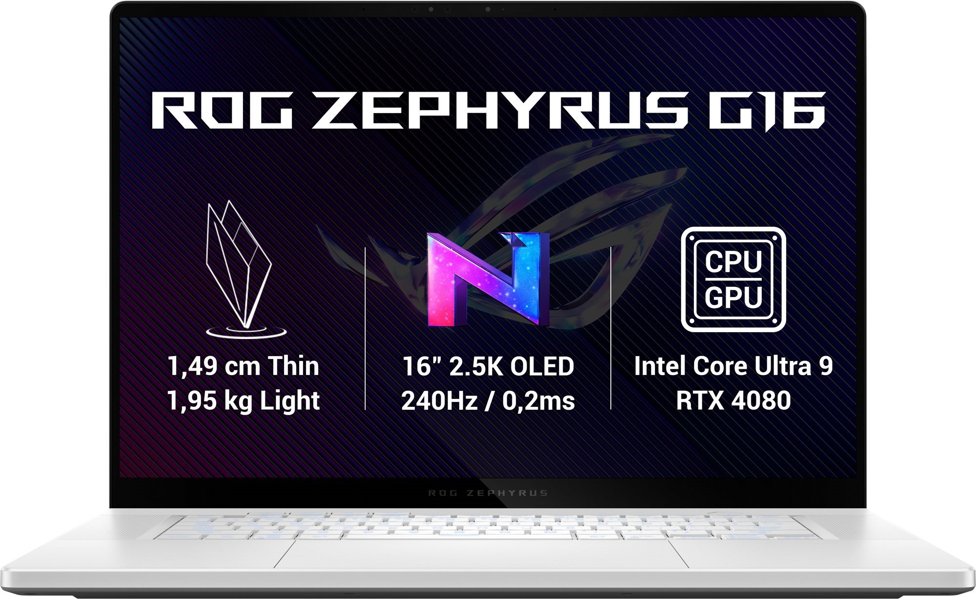 Repasované - ASUS ROG Zephyrus G16 GU605MZ-NEBULA037W Platinum White kovový