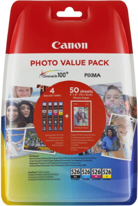 Canon CLI-526 Multipack + fotopapír PP-201