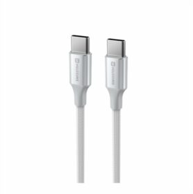 Swissten datový kabel Textile II USB-C / USB-C 1.5m bílý