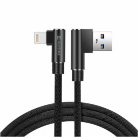 Swissten Arcade textilní datový kabel USB/Lightning 1.2m černý