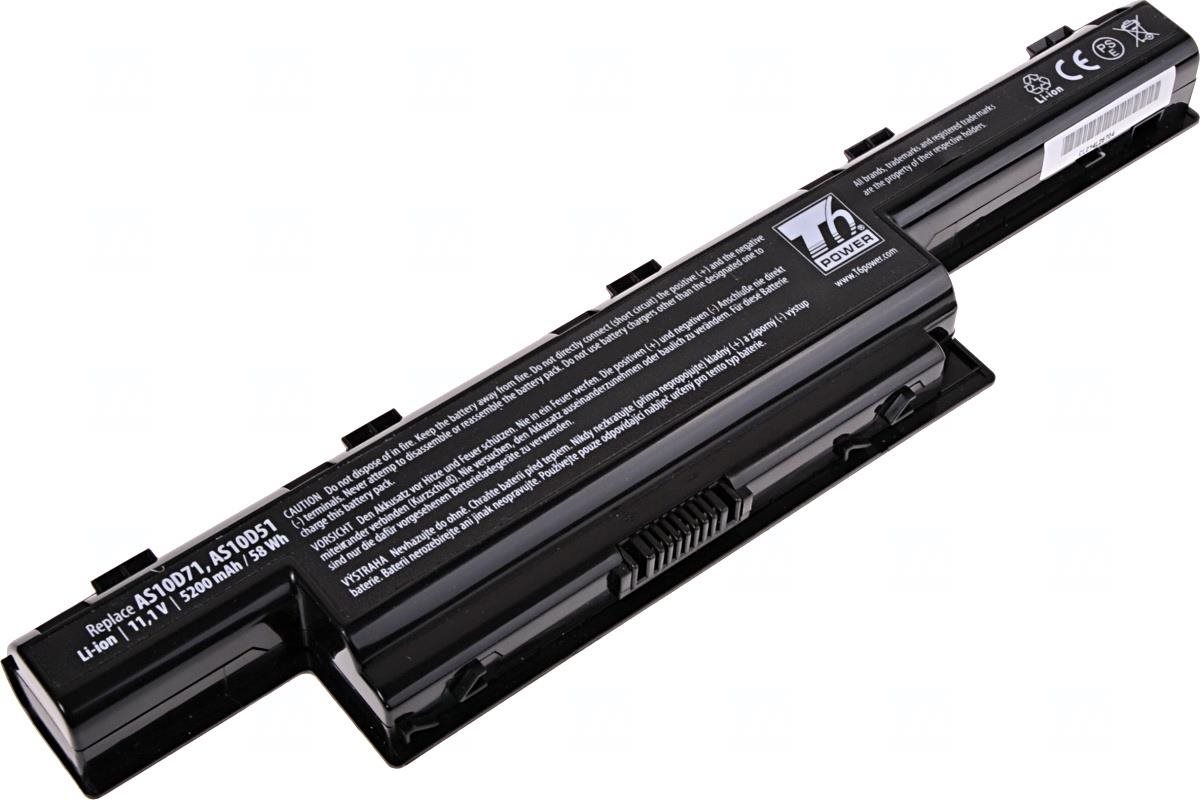 T6 Power pro Acer Aspire V3-571G serie, Li-Ion, 11,1 V, 5200 mAh (58 Wh), černá
