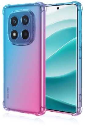 TopQ Kryt Xiaomi Redmi Note 14 Pro+ 5G Shock duhový modro-růžový 136968