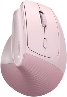 UGREEN Multi-Mode Wireless Vertical Mouse Pink