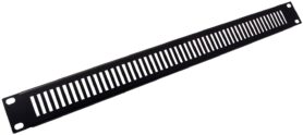 VALUE 19" ventilační panel, 1U, černý