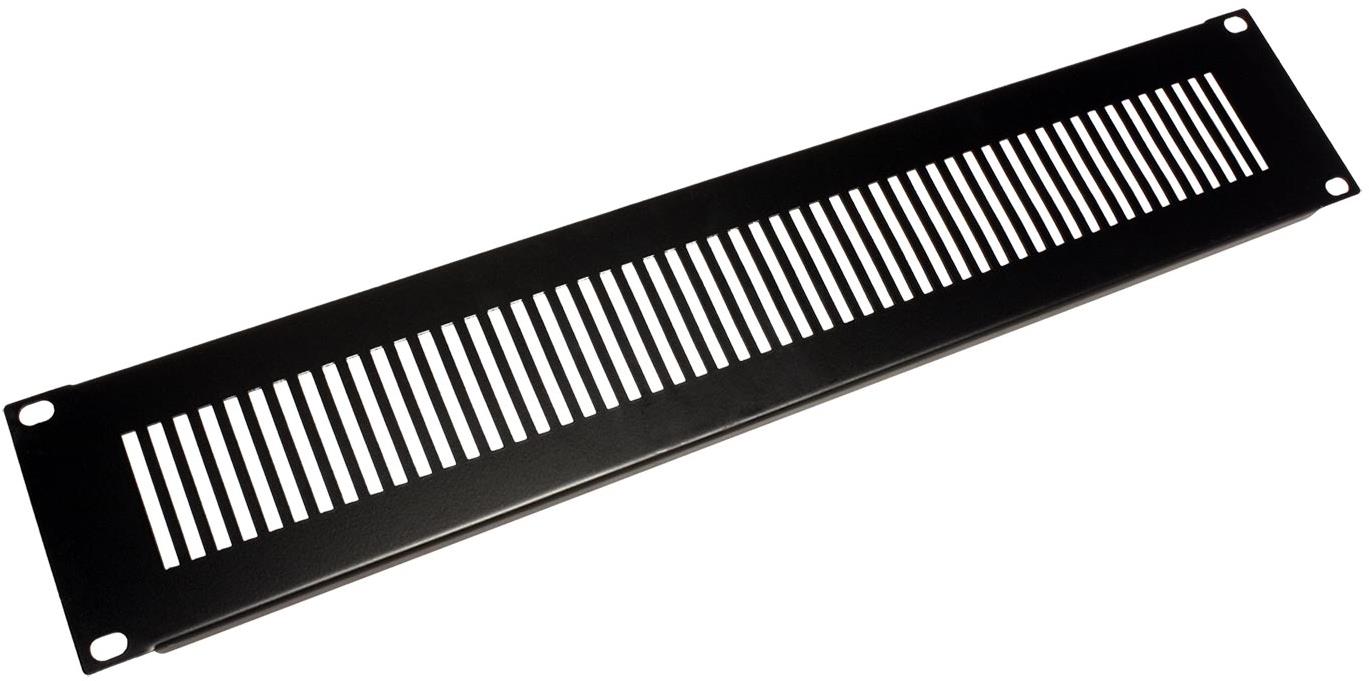 VALUE 19" ventilační panel, 2U, černý