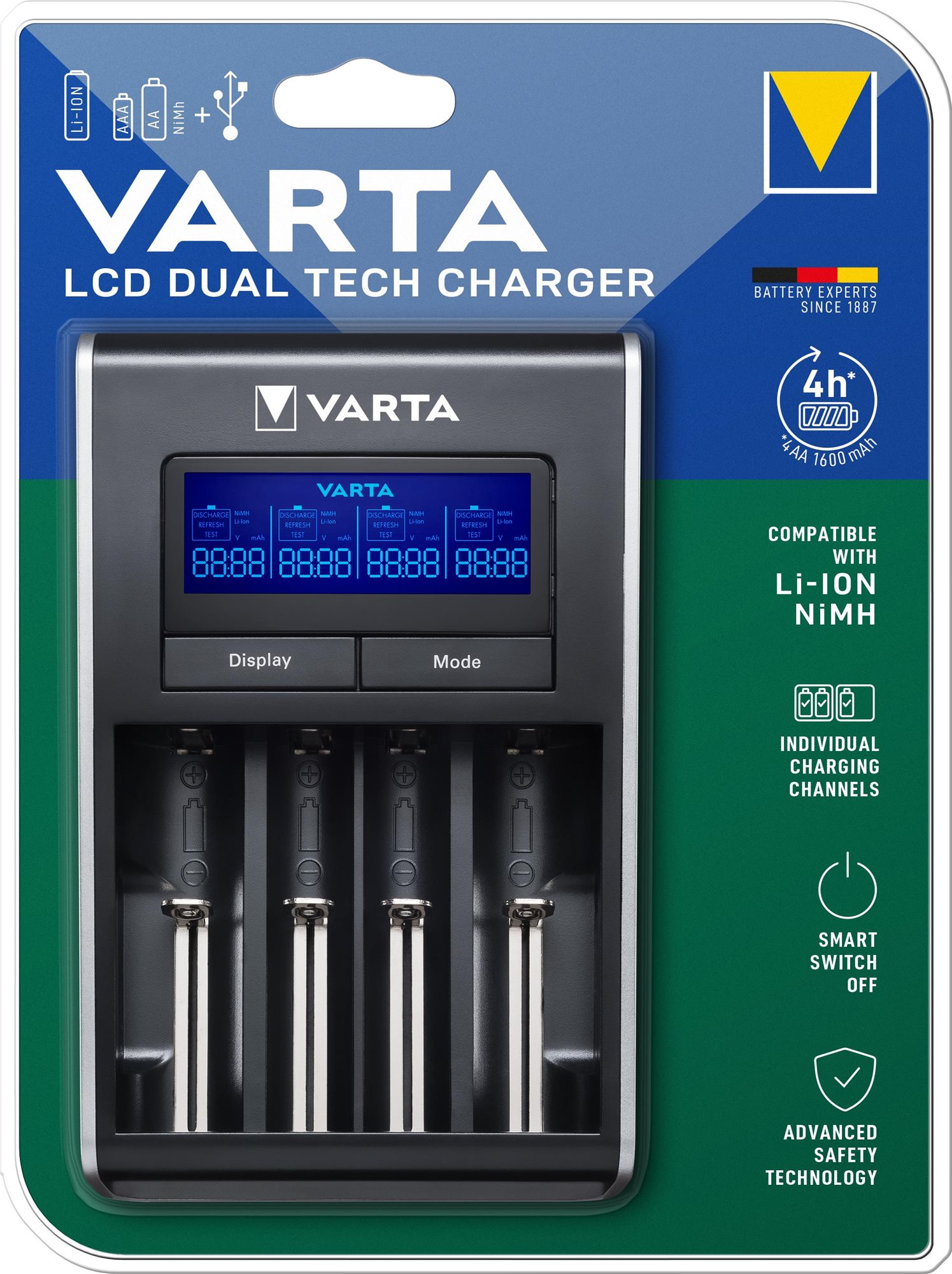 VARTA nabíječka LCD Dual Tech Charger empty