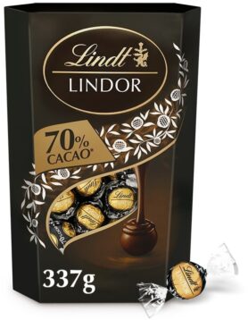 Lindt Bonboniéra LINDOR maxibalení pralinek Hořká čokoláda 70% 337g