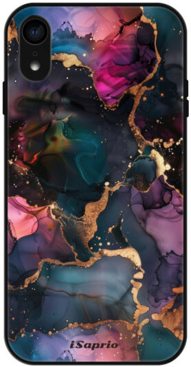 iSaprio Lesklé pouzdro Dark Marble 10 - iPhone XR
