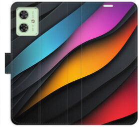 iSaprio Flip pouzdro Color Waves pro Motorola Moto G54 5G / G54 5G Power Edition