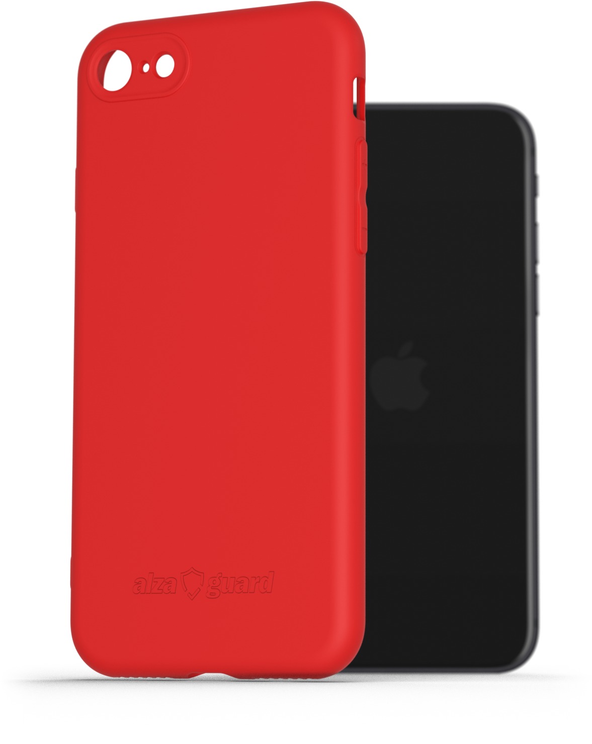 AlzaGuard Matte TPU Case pro iPhone 7 / 8 / SE 2020 / SE 2022 červený