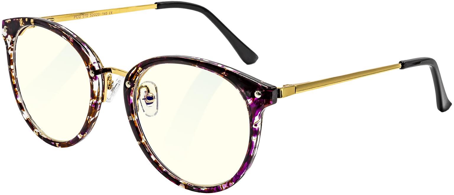 GLASSA Blue Light Blocking Glasses PCG 010, dioptrie +3,50 vínovo zlatá