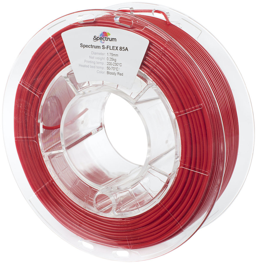 Filament Spectrum S-Flex 85A 1.75mm Bloody Red 0.25kg