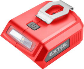 EXTOL PREMIUM Nabíječka aku pro USB zařízení, se světlem, SHARE20V, bez baterie, 5V/ 2A, 8891896