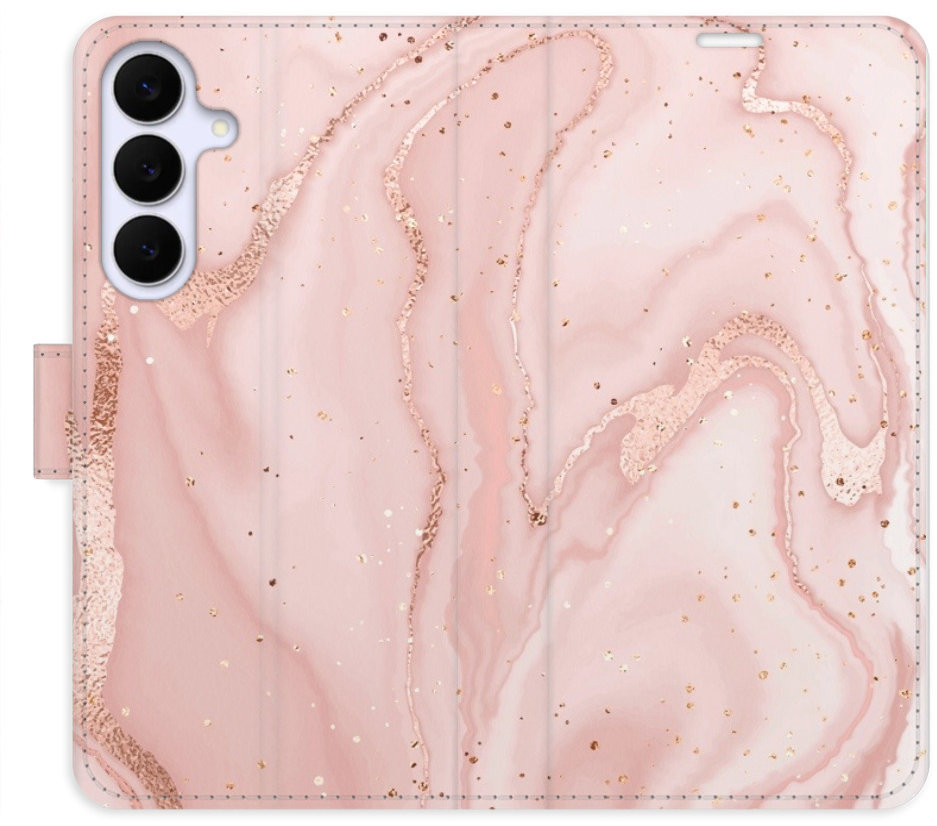 iSaprio Flip pouzdro RoseGold Marble pro Samsung Galaxy S25 FE