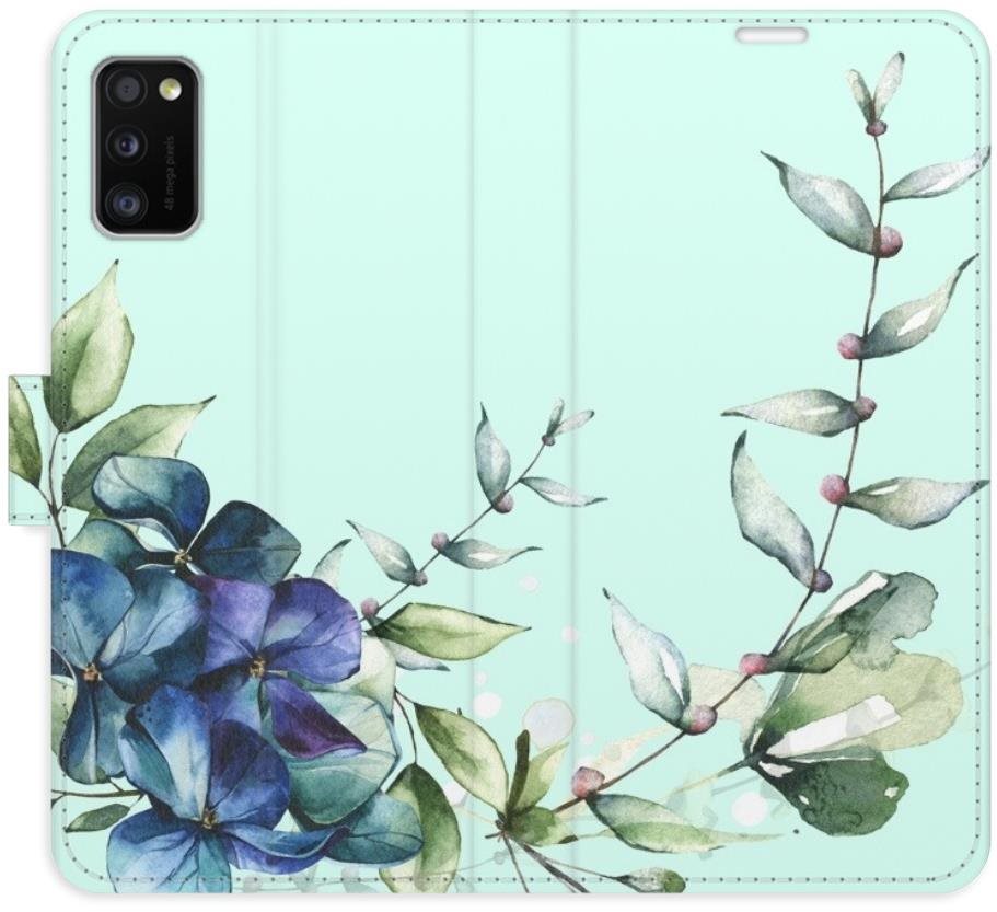 iSaprio flip pouzdro Blue Flowers pro Samsung Galaxy A41