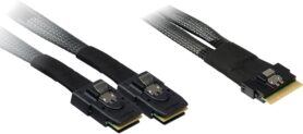 Inter-Tech (SFF-8654 8i) Slim SAS na 2x (SFF-8087) Mini-SAS, 0,75m