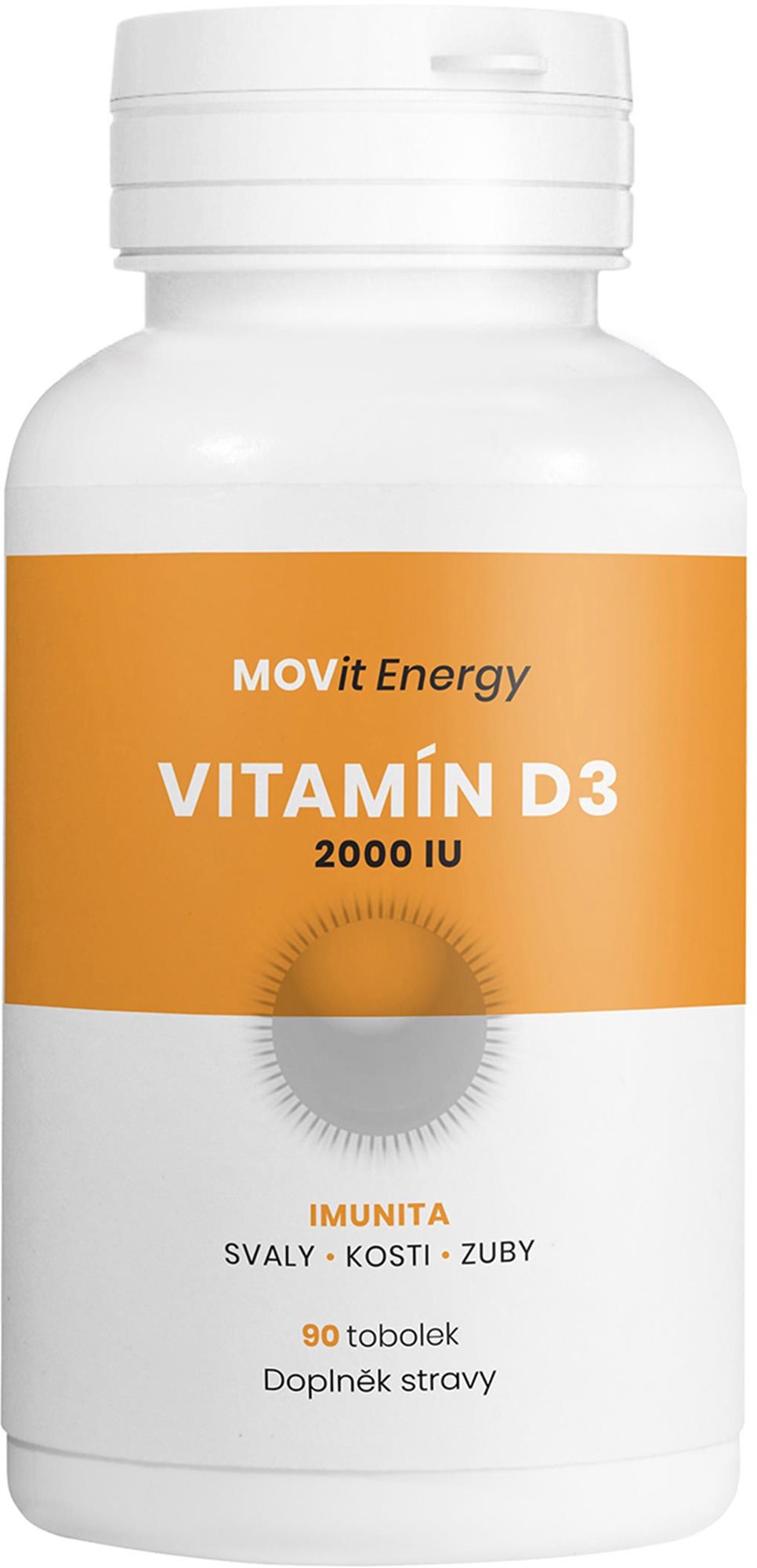 MOVit Energy Vitamin D3 2000 I.U., 50 ucg, 90 tobolek