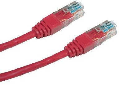 Datacom CAT6, UTP, 0.5m, červený