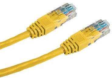 Datacom CAT5E UTP žlutý 10m