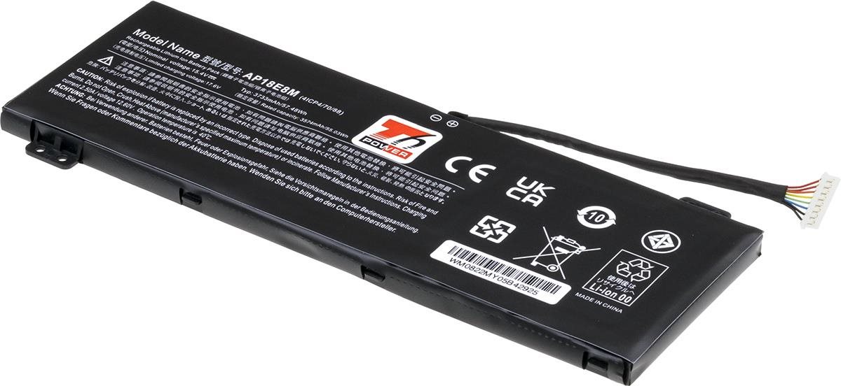 T6 Power pro Acer Nitro 5 AN517-52, Li-Poly, 3730 mAh (57,4 Wh), 15,4 V
